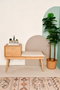 Hanah Home Banco Madera de Carpe Lino Roble y Crema 105x40x45 cm